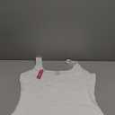 PUMIEY Women's Square Neck Tank Top Sleeveless Double Lined Basic Tops Sharp Collection, size Medium, White