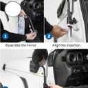 JOYTUTUS Mirrors Doors Off Compatible with 2007-2026 Wrangler JK JKU JL JLU Gladiator JT, Easier Install Door Hinge 6 Inch Mirror, Broad vision No Vibrate & Wobble