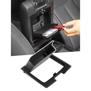 Savadicar One-Touch Hidden Storage Organizer Compatible with 2011-2018 Jeep Wrangler JK JKU, Center Console Concealed Box for Secret Extra Space, Interior Armrest Accessories, Black