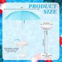 Briwooody Floating Pool Umbrella - Outdoor Sunshade Umbrella for Inside of Pool with Portable Floating Table - Summer Supply for Swimming Pools Beach & Lakes