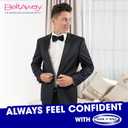 BELTAWAY Tuck N Stay Shirt Stays for Men, Designed to Keep Shirt Tucked All Day, Extra Gripping Elastic Belt, Durable & Discreet, Perfect for Work & Casual Wear, One Size, Designed in USA (Black)