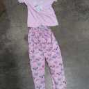 Loungewear Sleepwear 2 Piece PJ Sets, pants size 10-11 Y, t-shirt size XL