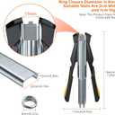 Proster Hog Ring Plier - Fits 11/16'' Nails, for Auto Feed Fence Fastener Nailer Plier for Pigpen Birdcage, Only Plier, NO Nails (Orange & Black)