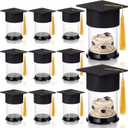 12 Pcs Graduation Gift Candy Boxes 6x4in Clear Graduation Cap Cupcake Treat Boxes with Tassel Class of 2026 Congrats Grad Cupcake Holder Container for College Grad Party Favors Decorations