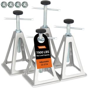 OULEME RV Stabilizer Jacks, 7900 lbs Capacity, Stack Jack Stands for RV Camper Travel Trailer, Support up to 7900 Lbs, with Additional Screw Nuts and Cushion Rubber Mats - 4 Pack