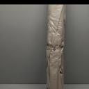 CHICOLOGY - RMBF3564 Cordless Roman Shades Cross-Hatched Modern Fabric Cascade Window Blind Treatment, 35"W X 64"H, Belgian Flax (Privacy & Light Filtering)