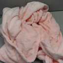 SNZ Luxury Flannel Throw Blanket for Couch 60x79 Inches - Ultra Soft Fleece Blankets & Throws for Bed, Camping, Office - All Season Cozy Plush Blanket for Adults, Men, Kids (Light Pink)