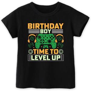 Birthday Boy Toddler T-Shirt, Happy Birthday Dude Shirt (Black)
