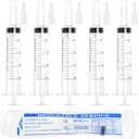 20ml Syringe for Liquid,50 Pack Large Plastic Syringes with Adapters and Cap,Individually Sealed Syringe for Feeding,Irrigation Water and Scientific Labs