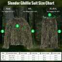 Slendor Ghillie Suit - 5 in 1 Ghillie Suit for Hunting, 3D Camouflage Suits for Unisex Adults & Youth, XLarge or XXLarge, Woodland