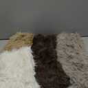 Teeanzo 4 Pcs Christmas Plush Stockings 18 Inch Large Faux Fur Xmas Stocking Neutral Colors of White Brown Grey Holiday Classic Hanging Ornaments Socks for Xmas Home Decorations Party Fireplace Decor