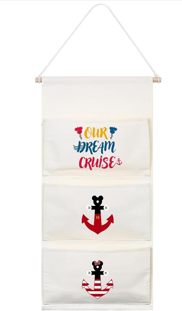 DCL Fish Extender Door Hanger, Cabin Door Hanging Pockets for Fish Exchange Extender Gifts on DCL Cruise Line in 2025 & 2026 (white)