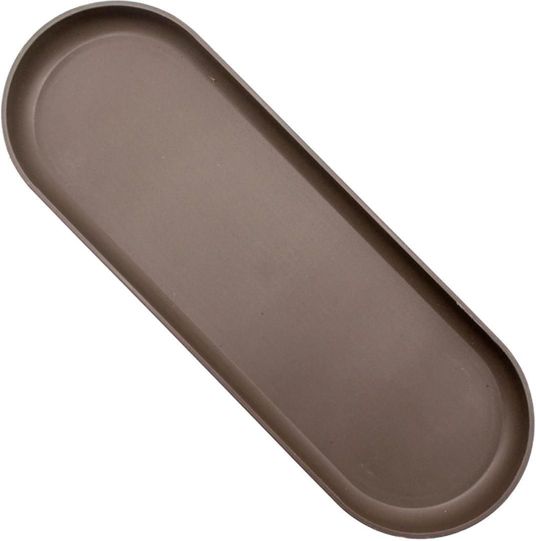 The HC Companies 15 Inch Oval Sprite Pot Plant Saucer - Indoor Outdoor Plastic Plant Trays for Pots - 15"x5.21"x.93, Artisan Taupe