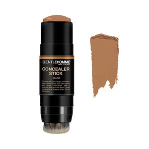 Concealer Stick - Mens 2-in-1 Concealer & Brush - For Blemishes, Dark Circles, Scars, Acne & Uneven Skin Tones - Natural Finish - All Skin Types - Vegan - Dark - 1 Stick