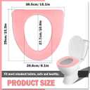 Adult Folding Toilet Seat Pad Plastic Washable Seat Cover with Foldable Design Portable Toilet Cushion for Home, Travel, and Office Use (Pink)
