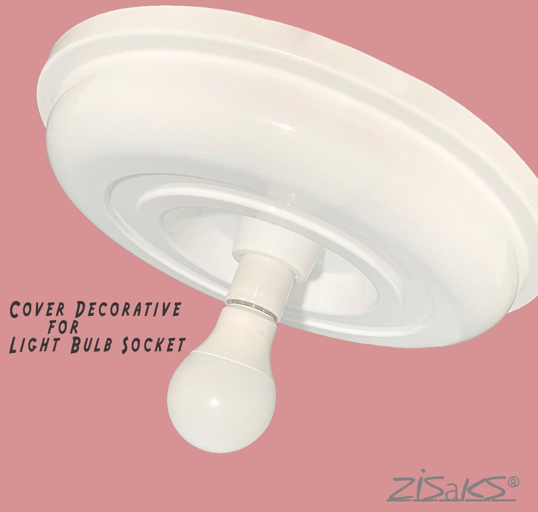 Ceiling Socket Decorative Cover,Light Bulb Holder,Lamp Holder Base,Lampholder Cover (2, Pack)