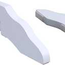 unipaws Support Feet for Wooden Pet Gate, Freestanding Dog Gate, Set of 2, Design for 0.71 inches Thickness Panel, White