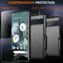 2 x for Google Pixel 8 Pro Case, with [2 Pcs Screen Protectors] [10FT Drop Protection] Dual Layer Full Body Heavy Duty Protective Case for Google Pixel 8 Pro 6.7 inch, Black