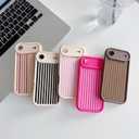 Compatible for iPhone 17 Air Case Aesthetic Cute Fashion Striped Design for Women Girl, Soft TPU Shockproof and Protective for iPhone 17 Air-Hot Pink