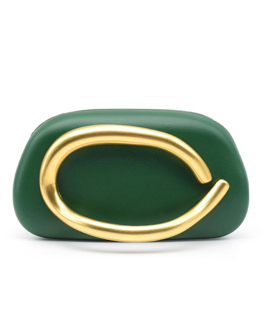 Green Evening Clutch Purse for Women Formal PU Leather Wedding Guest Clutch