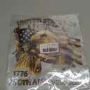 UNLRAE 2PCS Car Stickers250th Anniversary Decal, Car Accessories Waterproof Self-Adhesive Bumper Sticker, 1776-2026 American Flag Decoration Decal, Fit for All Trucks, SUVs (Yellow D, 8 inch)