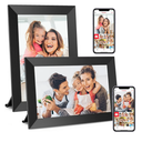 BIGASUO Digital Picture Frame, 10.1" Frameo Digital Frame WiFi with 32GB Memory, 1280x800 IPS Touch Screen, Send Photos/Videos from Your Phone Anywhere, Photo Gifts for Parents and Grandparents 2 Pack