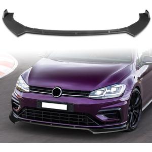 Front Bumper Lip Compatible with 2015 2016 2017 2018 2019 for VW Golf Hatchback Comfortline/Highline/R Base/S 2015-2019 for VW GTI Hatchback Autobahn/Base/S/SE Matt Black Front Lip