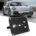 Front License Plate Bracket Compatible with 1994-2011 Porsche 911 924 and 1997-2004 Boxster No Drill Tow Hook License Plate Holder, Car Tag Frame, Bumper Relocator Adapter