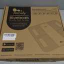 himaly USB Rechargeable Bathroom Scale for Body Weight, Digital Weight Scale Bluetooth for Accurate BMI Body Fat Scale Muscle Mass Composition Monitor with App, 400 lbs (White)