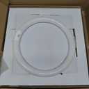 FC16T9/WW 40 Watt and FC12T9/WW 32W Set, 2700K Soft White, 16'' T9 40W Circline Light Bulbs, 12 inch 32 Watt Circular Fluorescent Tube, Round Fluorescent Bulb CRI 82, 5700 Lumen G10q