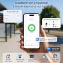 Veise VE029 WiFi Smart Lever Lock, Fingerprint Keyless Entry Door Lock with Handle, Built-in WiFi, Remote App Control, Electronic Digital Knob for Front Door and Bedroom, IP65 Waterproof, Satin Nickel