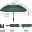 G4Free 42/46/54/62 Inch Large Golf Umbrella Compact Reverse Travel Umbrella 10 Ribs Windproof for Rain Double Canopy Automatic Open Close (Dark Green)
