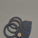 Tatuo 3 Pieces Crochet Towel Holder Hanging Kitchen Dish Towel Holder Ring Oven Handle Kitchen Bathroom Hanger for Stove(Gray)