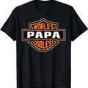 Mens World's Coolest PAPA Best Dad in The World Father's Day T-Shirt, Size: XL