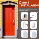 Wireless Doorbell Waterproof 1200 feet Door Bell with 2 Buttons with Different Tones Operating at 36 Melodies 4 Volume levels Flash Light 1 Receiver 2 Button White JSIEEM