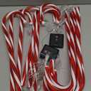 Quimoy 12Pcs Candy Cane Lights, 21'' Solar Christmas Decorations Outdoor, Candy Cane Pathway Lights with 8 Lighting Modes, Waterproof Christmas Yard Decorations for Lawn Driveway Walkway Sidewalk (Red)