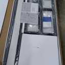 Aquzee Computer Desk, Easy Assembly Gaming Table with Hutch and Shelves, 4 Tiers Desk with Large Wood Desktop, Metal Legs, Ideal for Storage Study Work Writing Homework, White, 55Wx65Hx23.6D Inches