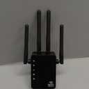 WiFi Extender with 4 Antennas 1200Mbps - Dual Band 5GHz/2.4GHz, WiFi Extender Signal Booster with 3 Modes Support, WiFi Repeater with 12880 Sq.ft 105 Devices, Easy Set Up for Home (Black-Q5)