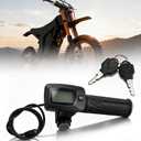 Jerbor Original New Throttle-Integrated Display for Tuttio Soleil01 Ebike,OEM Throttle Replacement with M Button LCD Display Key for Tutto Tutti Electric Motorcycle(Throttle with M Button)