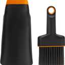 Fiskars Planting Soil Scoop and Brush Set Garden Tool for Indoor Gardening, Mess Control for Transplanting and Repotting, Made with Recycled Plastic