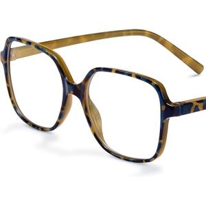miyya Blue Light Blocking Glasses for Women, Blue Light Glasses for Women Oversized Fashion Glasses (*Blue Diluted Leopard)