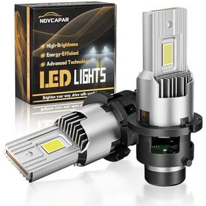 NOVCAPAR Upgraded D2S D2R LED Bulbs,30000LM +600% Brightness,6500K Cool White,150W High Power,Plug and Play,High and Low Beam,LED Fog Light Bulbs