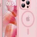 TOCOL Magnetic for iPhone 13 Pro Case Upgraded Full Camera Protection Compatible with Magsafe 13FT Military Grade Protection Bumper for Light Pink