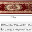 Set of 13 Non-Slip Washable Stair Treads Carpet with Skid Resistant Rubber Backing Indoor Wooden Step Mats Self-Adhesive Stair Protectors 10.2" x 25.2" Alexander Red