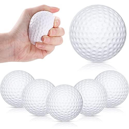 Zubebe Mini Golf Stress Ball Bulk 2.5 Inch Golf Party Favors Foam Stress Balls for Adults Bulk Relief Sports Prizes Decoration(6 Pack)