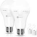 A70 Rechargeable Emergency Light Bulbs, 40W Equivalent, 7W 1200mAh 6500K Daylight White 620LM Battery Operated Backup Light Bulbs for Home, Lamps, Power Outages, Camping, Hurricane, 2PC