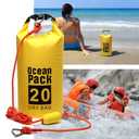 CALPALMY 20L Sand Anchor Bag, 2-in-1 Jet Ski & Kayak Anchor with Floating Buoy and Rope, Collapsible Waterproof Dry Bag for Boat, Paddleboard & Water Sports (1PCs, 2PCs)