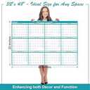 32" x 48" Exellewis 2026 Wall Calendar Erasable, Wet & Dry Erase Large Laminated Annual Yearly Planner - 12 Month Horizontal/Vertical Calendar January to December for Easy Planning, Organizing