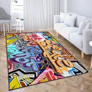 Ansouyi Colorful Non-Slip 5x7ft Area Rugs, Washable Rug Carpet for Living Room Abstract Art Graffiti Wall Home Decor Rugs for Game Room Classroom Bedroom Dining Kindergarten Room