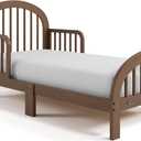 Graco Olivia Toddler Bed (Hazelnut) - GREENGUARD Gold Certified, Includes Safety Guardrails, Fits Standard Crib & Toddler Mattress, Stylish Arched Design